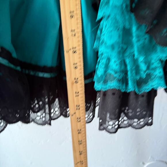 Vintage‎ Western Teal Prairie Skirt & Blouse Set Pitchfork Brand M - Picture 11 of 11